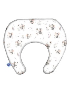 Myszki - Poduszka do Karmienia Rogal 63x59 cm - bawełna + velvet