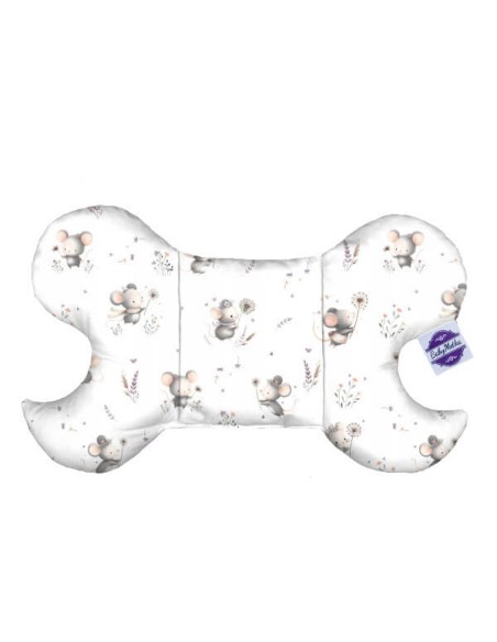 Myszki - Poduszka Motylek Antywstrząsowy dla Niemowlaka - Bawełna + Minky