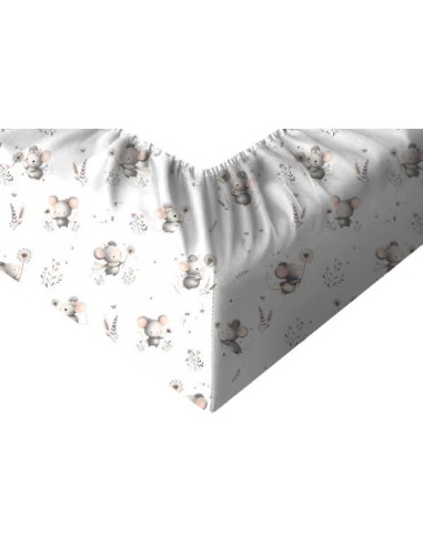 Myszki - Prześcieradło Bawełniane z Gumką - Dowolny Rozmiar