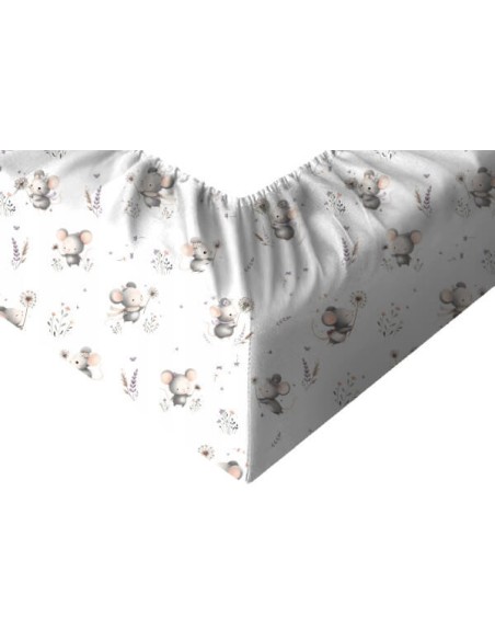 Myszki - Prześcieradło Bawełniane z Gumką - Dowolny Rozmiar