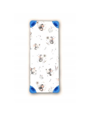 Myszki - Prześcieradło z gumkami na leżaczek przedszkolny