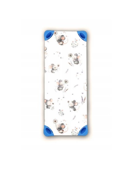 Myszki - Prześcieradło z gumkami na leżaczek przedszkolny