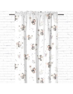 Myszki - Zasłona bawełniana dekoracyjna