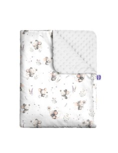 Myszki - Zestaw - Kocyk Minky + Poduszka Minky - dowolny rozmiar