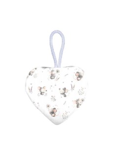Myszki - Zawieszka dekoracyjna serduszko - 13x13 cm