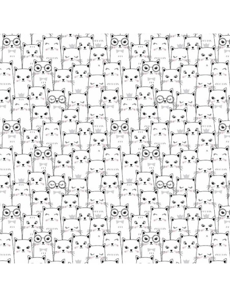 Kotek - Prześcieradło Bawełniane Bez Gumki - Dowolny Rozmiar