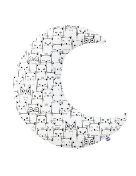 Kotek - Poduszka Dekoracyjna Księżyc Bawełna + Wafel 45x45 cm