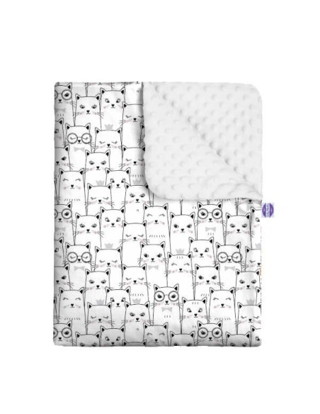 Kotek - Kocyk do fotelika samochodowego - bawełna + minky