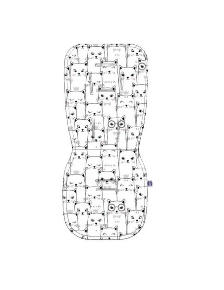 Kotek - Wkładka do wózka bawełna + minky