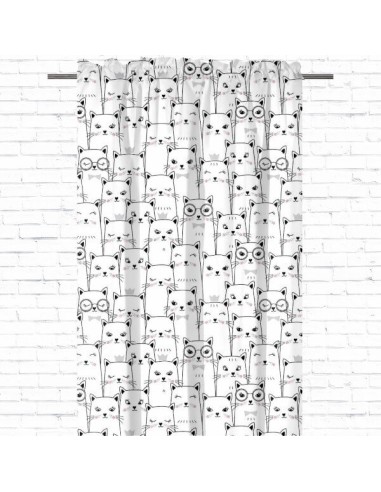 Kotek - Zasłona bawełniana dekoracyjna