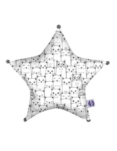 Kotek - Poduszka Dekoracyjna Velvet + Bawełna Gwiazda 45x45 cm