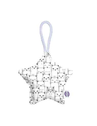 Kotek - Zawieszka dekoracyjna gwiazdka - 13x13 cm