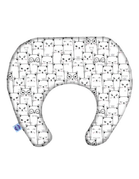 Kotek - Poduszka Podróżna Mały Rogal 33x26 cm (1-4 LAT) bawełna + minky