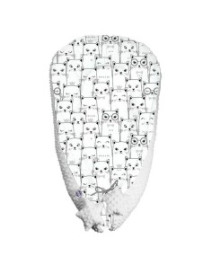 Kotek - Duży Kokon Niemowlęcy 110x70 cm Bawełna + Minky