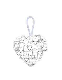 Kotek - Zawieszka dekoracyjna serduszko - 13x13 cm