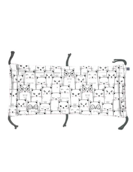 Kotek - Moduł 70x30 cm Ochraniacza na Szczebelki do Łóżeczka 70x140 cm - dwustronnie bawełniany