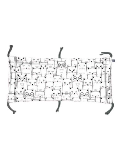 Kotek - Moduł 60x30 cm Ochraniacza na Szczebelki do Łóżeczka 60x120 cm - dwustronnie bawełniany