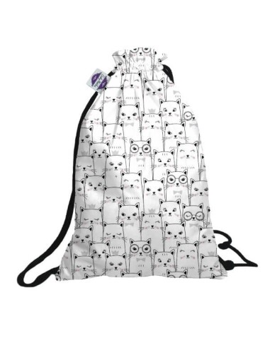 Kotek - Worek/ Plecak Bawełniany na Buty, ubranka, zabawki itp. - Rozmiar 30x40 cm