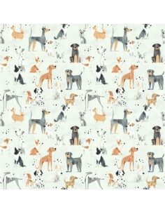 Psy - Prześcieradło Bawełniane Bez Gumki - Dowolny Rozmiar