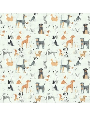 Psy - Prześcieradło Bawełniane Bez Gumki - Dowolny Rozmiar