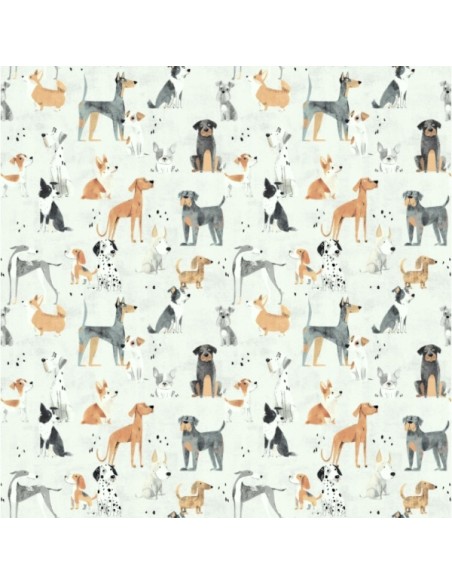 Psy - Prześcieradło Bawełniane Bez Gumki - Dowolny Rozmiar