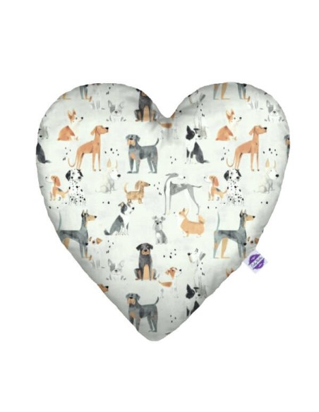 Psy - Poduszka Dekoracyjna Serce Wafel + Bawełna 48x48 cm