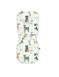 Psy - Wkładka do wózka bawełna + velvet