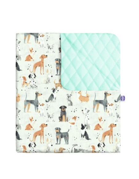 Psy - Narzuta velvet + bawełna - dowolny rozmiar