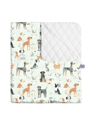 Psy - Narzuta velvet + bawełna - dowolny rozmiar