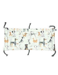 Psy - Moduł 70x30 cm Ochraniacza na Szczebelki do Łóżeczka 70x140 cm - dwustronnie bawełniany