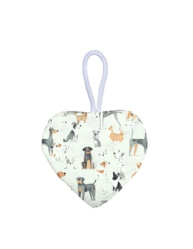 Psy - Zawieszka dekoracyjna serduszko - 13x13 cm