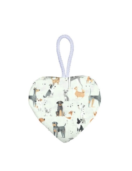 Psy - Zawieszka dekoracyjna serduszko - 13x13 cm