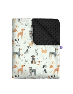 Psy - Zestaw - Kocyk Minky + Poduszka Minky - dowolny rozmiar