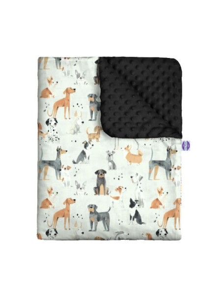 Psy - Zestaw - Kocyk Minky + Poduszka Minky - dowolny rozmiar