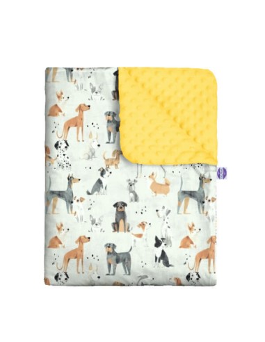 Psy - Zestaw - Kocyk Minky + Poduszka Minky - dowolny rozmiar