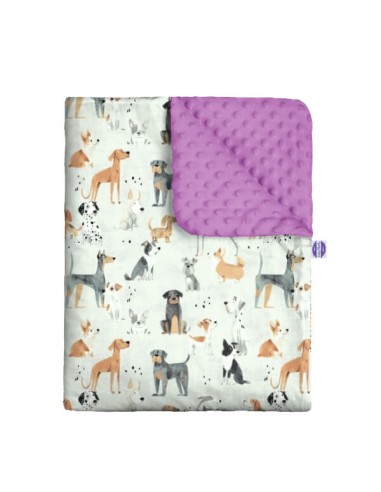 Psy - Zestaw - Kocyk Minky + Poduszka Minky - dowolny rozmiar