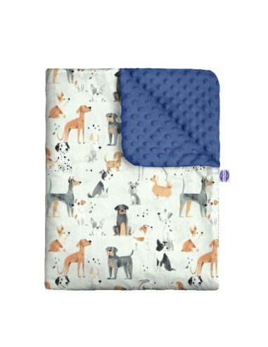 Psy - Zestaw - Kocyk Minky + Poduszka Minky - dowolny rozmiar