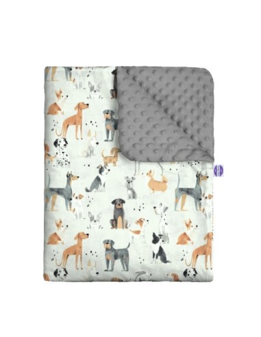 Psy - Zestaw - Kocyk Minky + Poduszka Minky - dowolny rozmiar