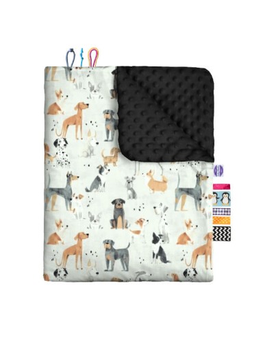 Psy - Zestaw - Kocyk Minky + Poduszka Minky - dowolny rozmiar