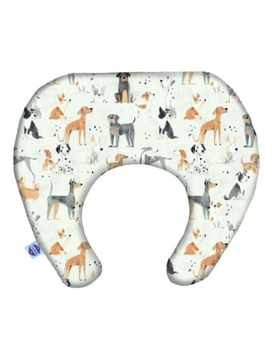 Psy - Poduszka Podróżna Mały Rogal 33x26 cm (1-4 LAT) bawełna + minky