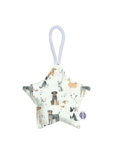 Psy - Zawieszka dekoracyjna gwiazdka - 13x13 cm