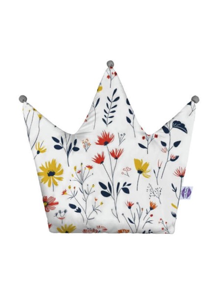Łąka - Poduszka Dekoracyjna Velvet + Bawełna Korona 48x42 cm