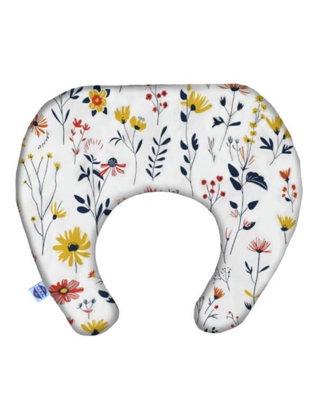 Łąka - Poduszka Podróżna Mały Rogal 33x26 cm (1-4 LAT) bawełna + minky