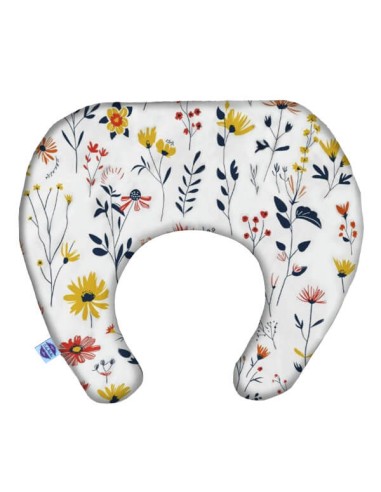 Łąka - Poduszka do Karmienia Rogal 63x59 cm - bawełna + velvet