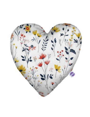 Łąka - Poduszka Dekoracyjna Velvet + Bawełna Serce 48x48 cm