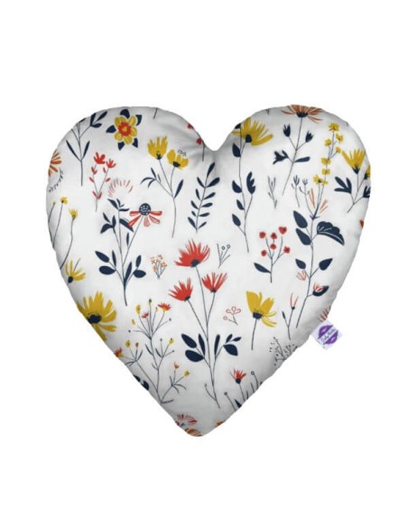 Łąka - Poduszka Dekoracyjna Bawełniana Serce 48x48 cm