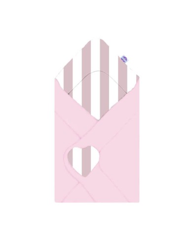 Pasy różowe - Becik Niemowlęcy Bawełniany