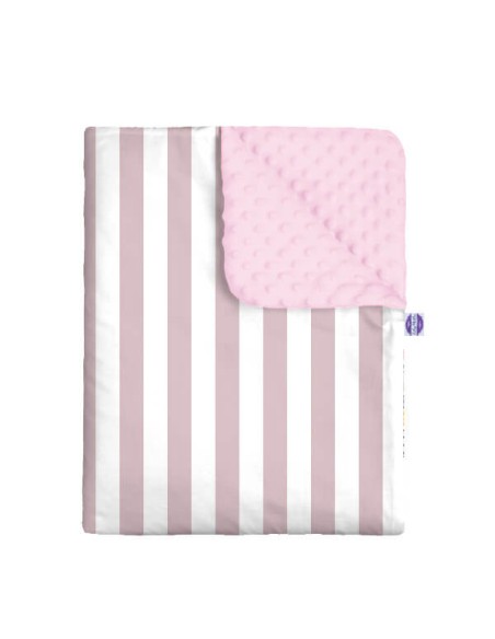 Pasy różowe - Kocyk do fotelika samochodowego - bawełna + minky