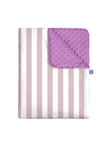 Pasy różowe - Kocyk Minky - dowolny rozmiar