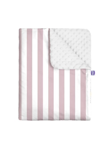 Pasy różowe - Kocyk Minky - dowolny rozmiar